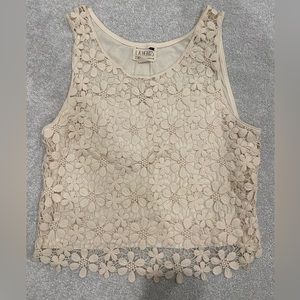 LA Hearts crochet floral crop top